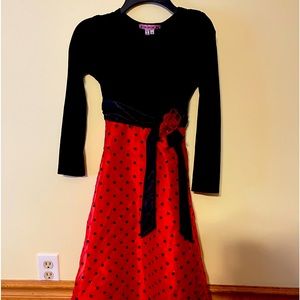 Girls, size 10, “lady bug look” dress.